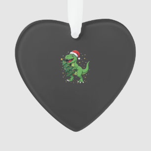 Ornamento Dinossauro de Natal Papai Noel T Rex