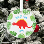 Ornamento Dinossauro Vermelho Stegossauro Mantenha o Natal<br><div class="desc">O Enfeites de natal de Keepsasasakings Tropicais do Dinossauro Vermelho Stegosaurus * Coordenador de produtos estará disponível em nosso compro. Entre em contato conosco se precisar deste design aplicado a um produto específico para criar seu próprio item de correspondência exclusivo! Muito obrigado por ter visto um DoodleLulu até 2 de...</div>