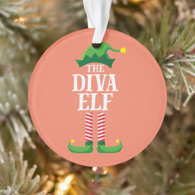 Ornamento Diva Elf Matching Family Group Festa de Natal (Árvore)