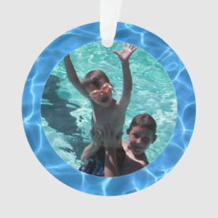 Ornamento Diversão de Verão na Foto da Família dos Avós