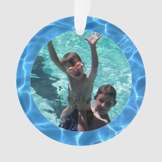 Ornamento Diversão de Verão na Foto da Família dos Avós (Frente)