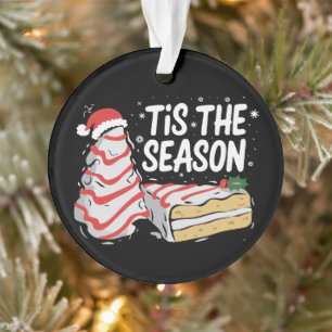 Ornamento Divertido É A Temporada De Bolo De Árvore De Natal