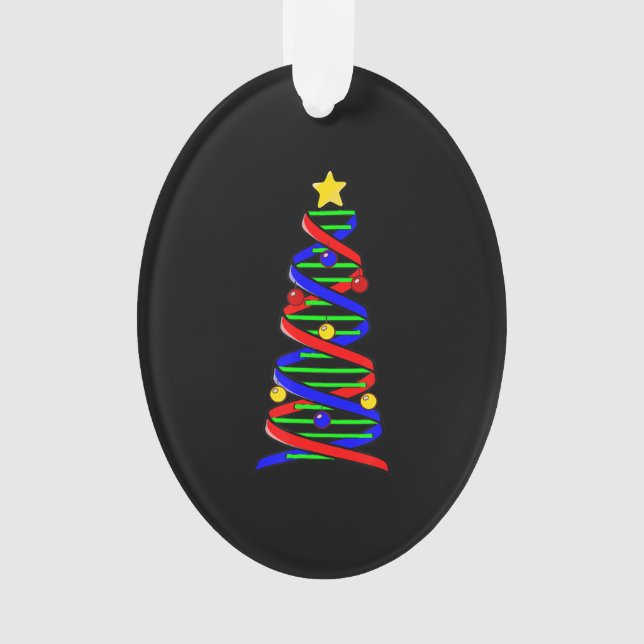 Ornamento DNA Helix Christmas Tree Life Science Biology (Frente)