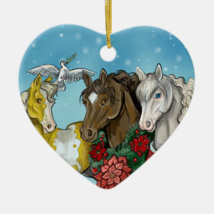 Ornamento do amante de Horses~horse do feriado