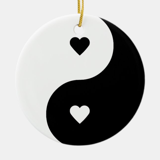 Ornamento do amor de Yin Yang (Frente)