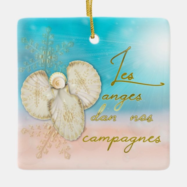 Ornamento do Anjo da Shell de Praia (Frente)