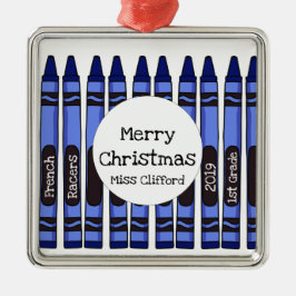 Ornamento do Ano Escolar Personalizado do Crayon