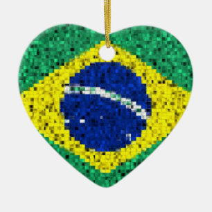 Ornamento do brilho da bandeira de Brasil