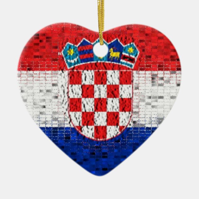 Ornamento do brilho da bandeira de Croatia (Frente)