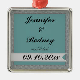 Ornamento do casamento dos noivos