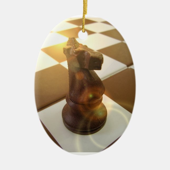 Ornamento do cavaleiro da xadrez (Frente)