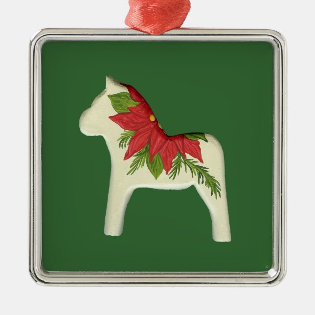 Ornamento do Cavalo de Natal Dala (Frente)