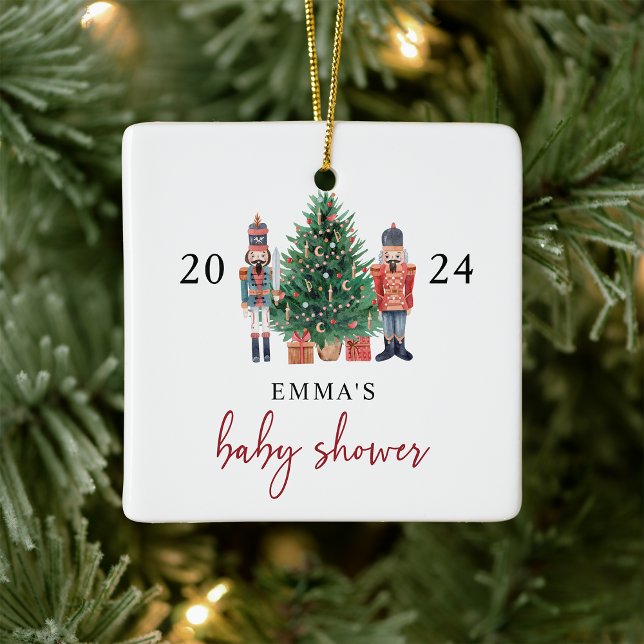 Ornamento do Chá de fraldas do Noz-Cracker (Nutcracker Baby Shower Ornament
)