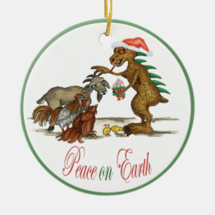 Ornamento do Chupacabra e da cabra