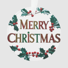 Ornamento do Círculo Acrílico Feliz Natal Elegante