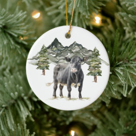 Ornamento do Círculo Cerâmico - Vaca1