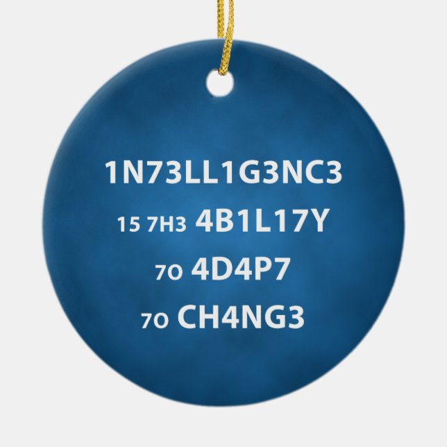 Ornamento do Círculo de Cotação de Inteligência (Frente)