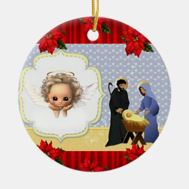 Ornamento do Círculo de Natal, Cristo de Jesus (Frente)