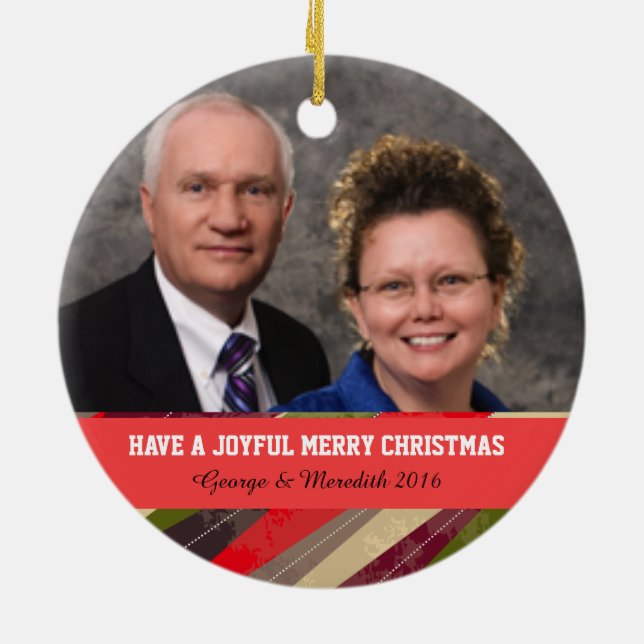 Ornamento do círculo do presente do Natal das avós (Traseira)