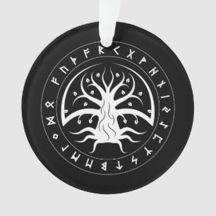 Ornamento do Círculo Yggdrasil (acrílico/redondo
