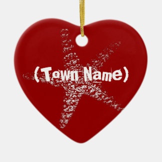 Ornamento do coração da estrela do mar