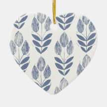 Ornamento do Coração - Tulipas de Amsterdã