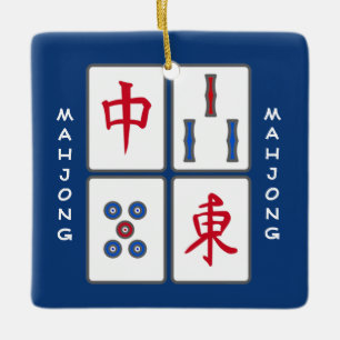 Ornamento do Design de Azulejos do Mahjong Game