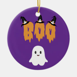 Ornamento do Dia das Bruxas do Fantasma Ghost Boo