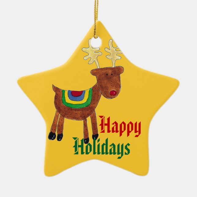 Ornamento do feriado da rena (Frente)