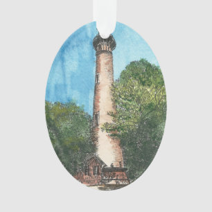 Ornamento do feriado do farol da ilha de Currituck