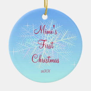 Ornamento do floco de neve do Natal de Mimi