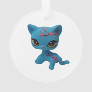 Ornamento do gatinho da flor de cerejeira