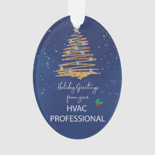 Ornamento Do HVAC Professional Christmas Tree Custom Name