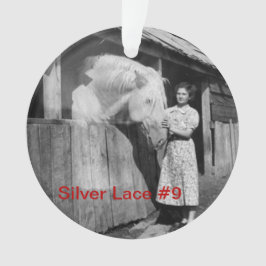 ornamento do laço #9 da prata do aniversário do 70