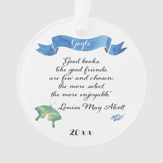 Ornamento do leitor dos amigos dos bons livros bom (Frente)