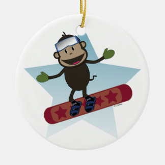 Ornamento do macaco do Snowboard