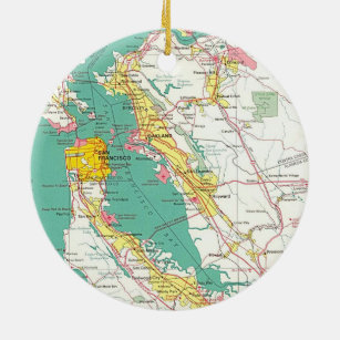 Ornamento do mapa de San Francisco