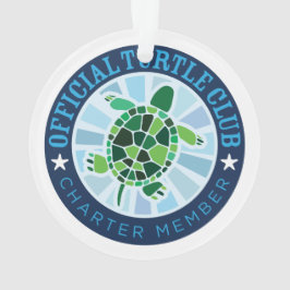 Ornamento do membro de clube da tartaruga