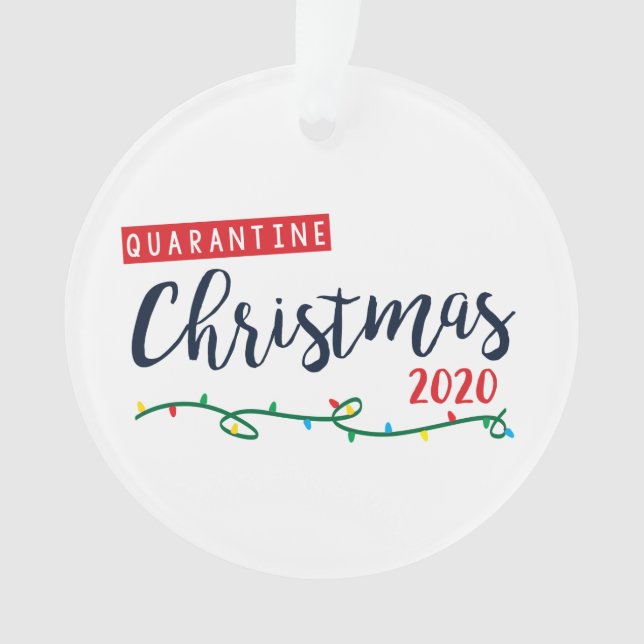 Ornamento do Natal de 2020 em quarentena (Frente)