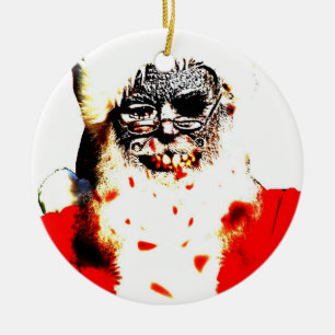 Ornamento do papai noel do zombi