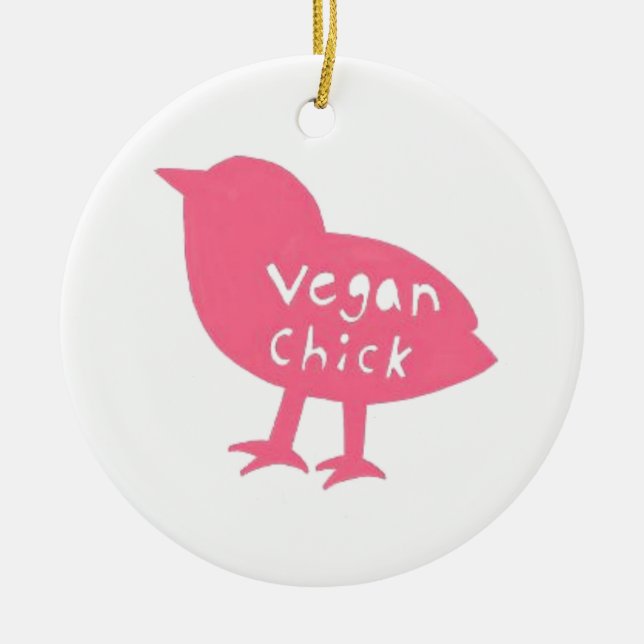 Ornamento do pintinho do Vegan (Frente)