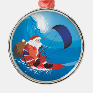 Ornamento do prêmio de Kitesurf do papai noel