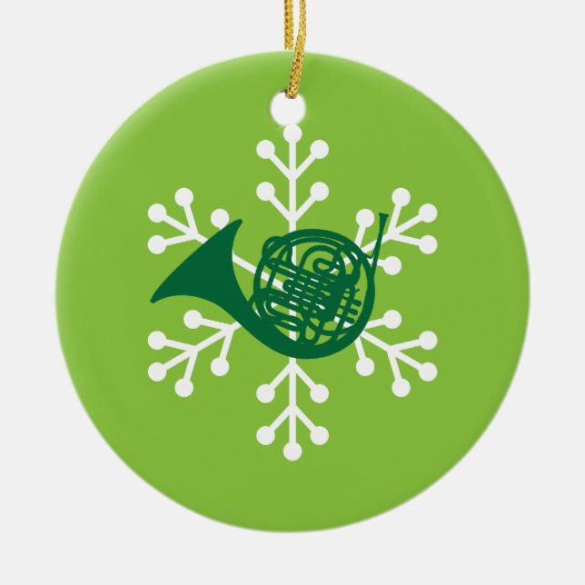 Ornamento do presente do jogador de trompa (Frente)