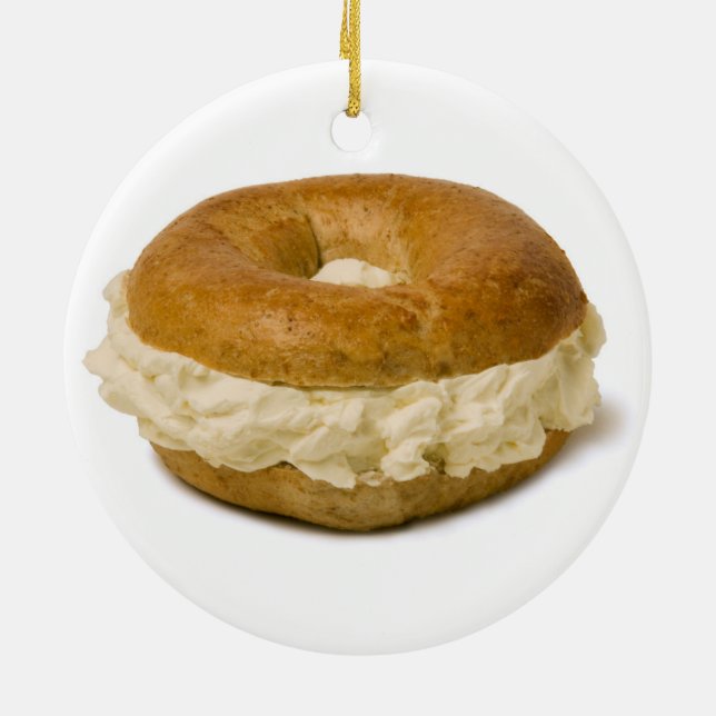 Ornamento do queijo do Bagel w/Cream (Traseira)
