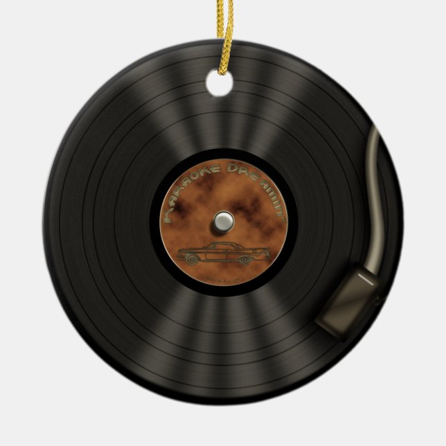 Ornamento do registro de vinil do rei LP do (Frente)