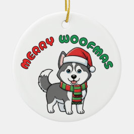 Ornamento do Rouco de Natal: Feliz Woofmas
