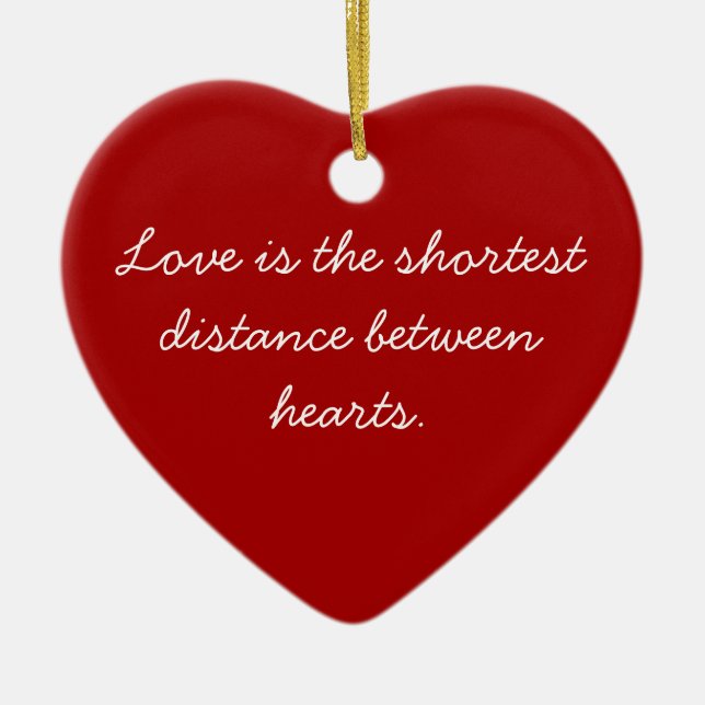 Ornamento do Sentimento do Coração Vermelho (Frente)