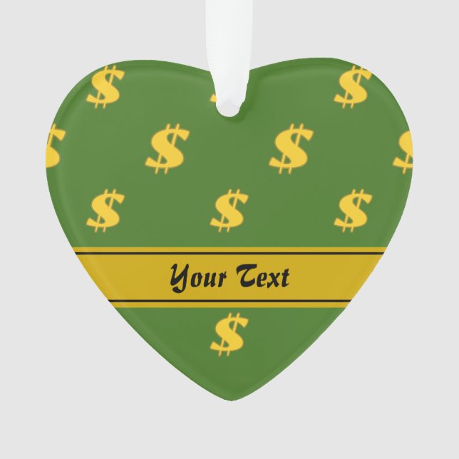 Ornamento do sinal de dólar (Frente)