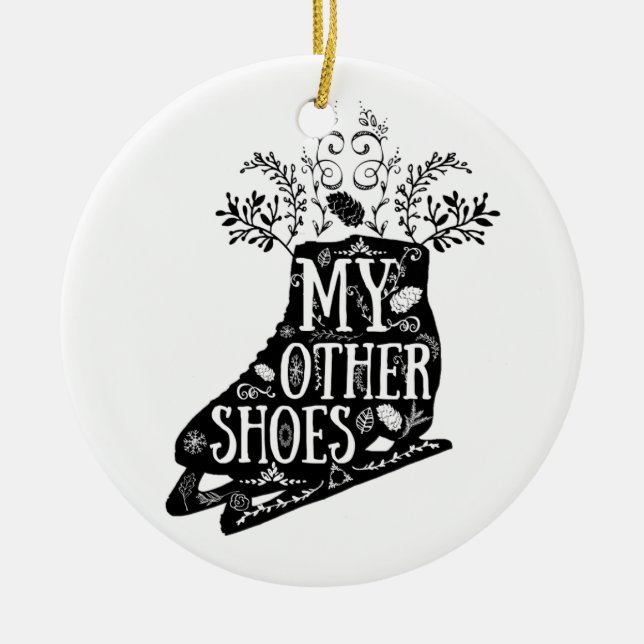 Ornamento do skate de gelo do vintage (Frente)