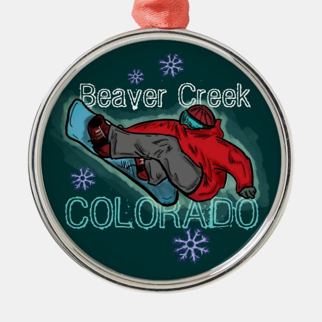 Ornamento do snowboarder de Colorado do Beaver (Frente)